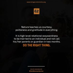 Really Good In-laws Day42 of The Woman Series By David Abubakar